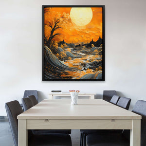 Stormy Gold Waves - Luxury Wall Art