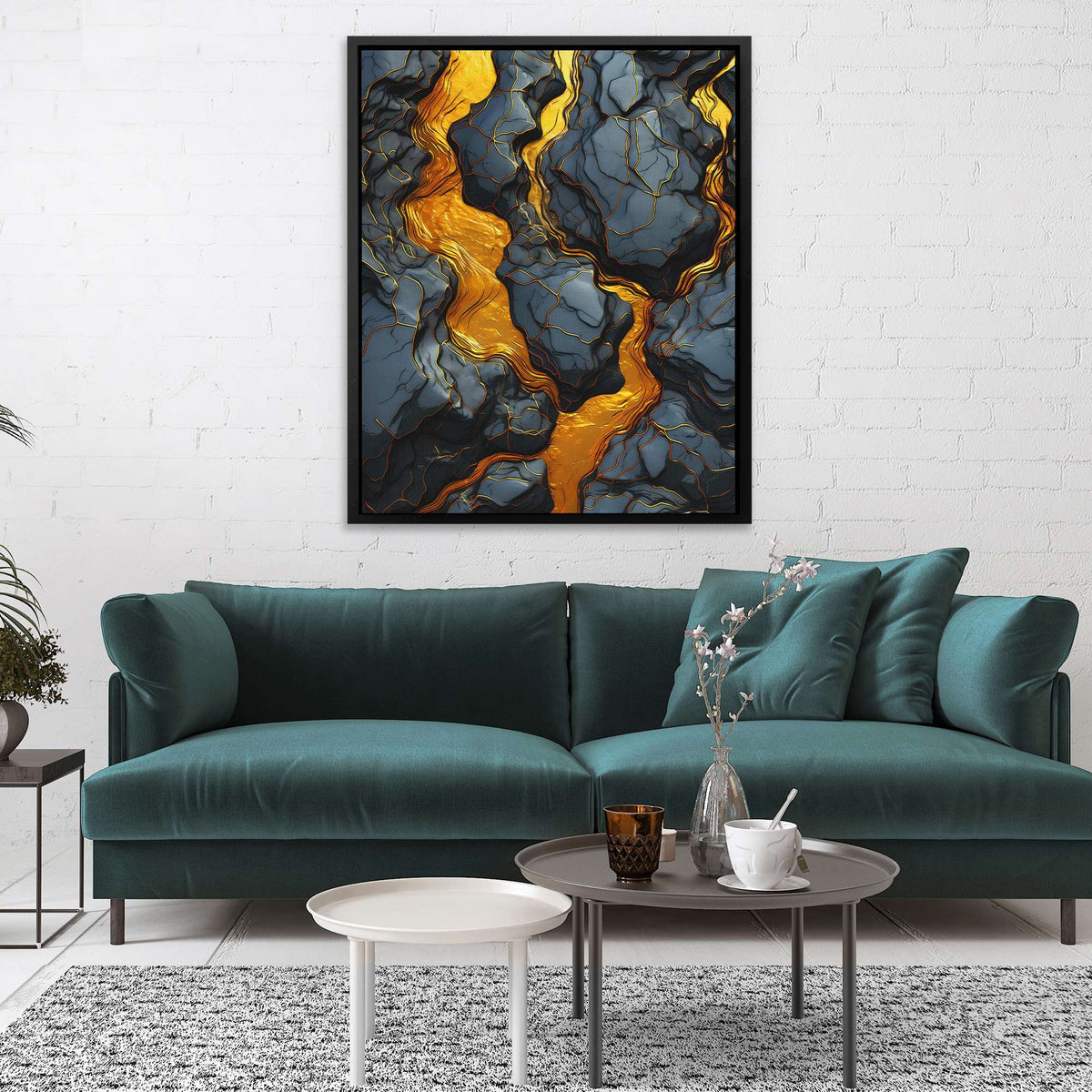 Streaming Gold - Luxury Wall Art