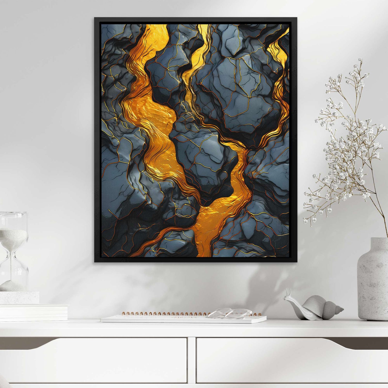 Streaming Gold - Luxury Wall Art