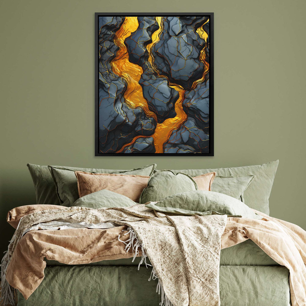 Streaming Gold - Luxury Wall Art