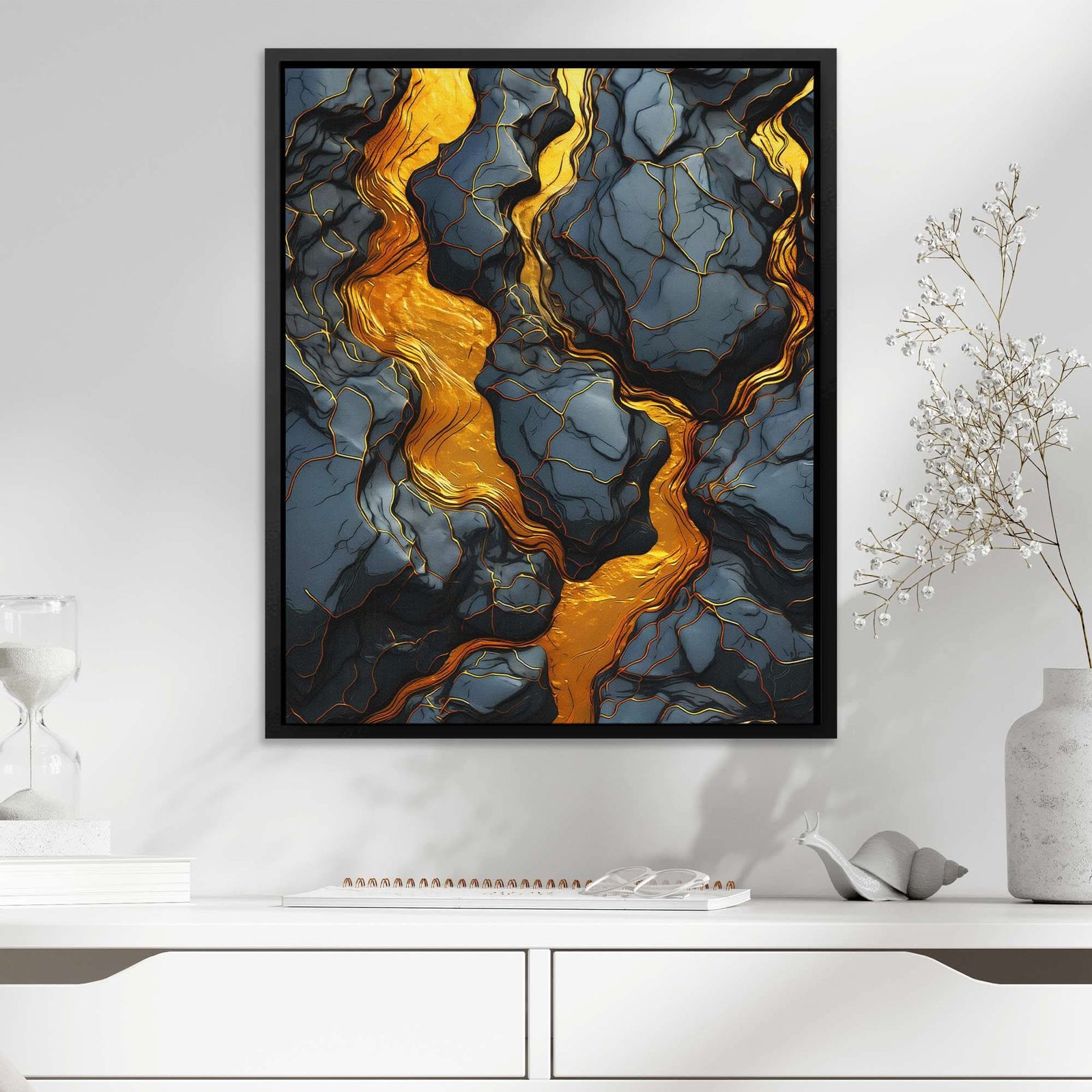 Streaming Gold - Luxury Wall Art
