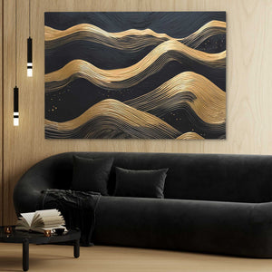 Streams of Gold - Luxury Wall Art