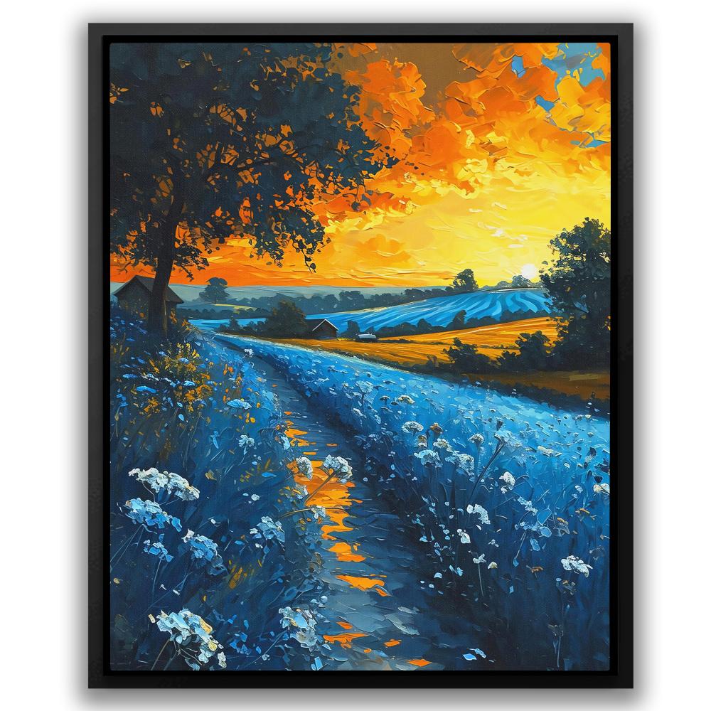 Sunset on the Farm - Luxury Wall Art