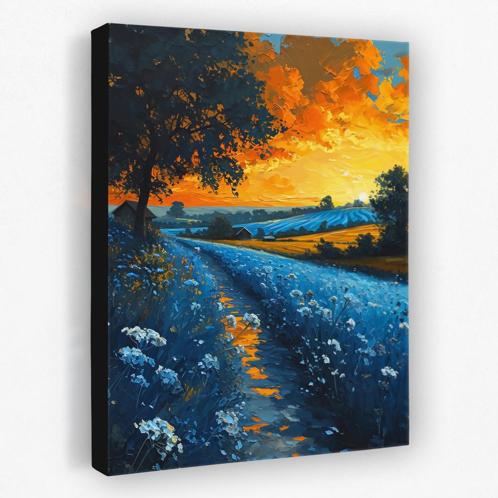 Sunset on the Farm - Luxury Wall Art