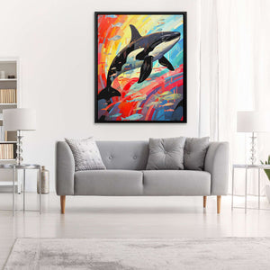 Swimming Orca - Luxury Wall Art