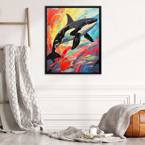 Swimming Orca - Luxury Wall Art