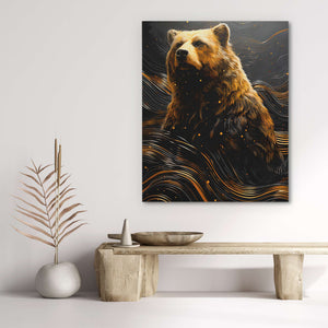 Swirling Bear - Luxury Wall Art