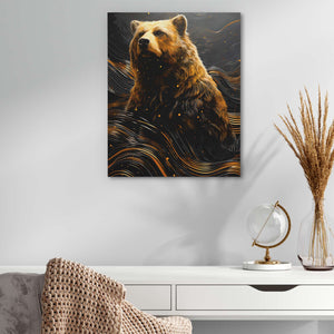 Swirling Bear - Luxury Wall Art