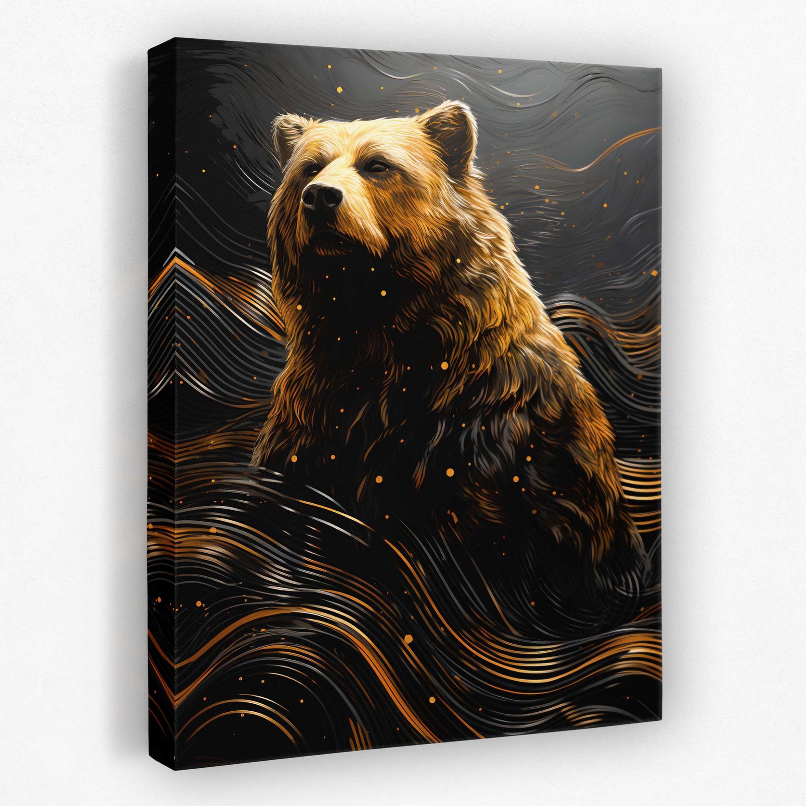 Swirling Bear - Luxury Wall Art