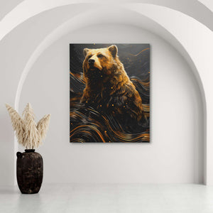 Swirling Bear - Luxury Wall Art