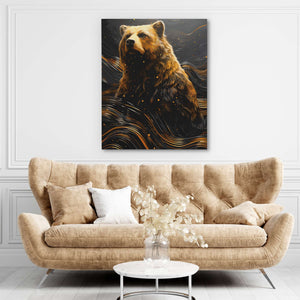 Swirling Bear - Luxury Wall Art