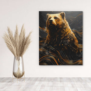 Swirling Bear - Luxury Wall Art