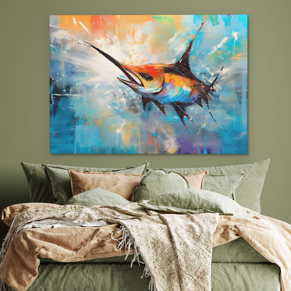 Swordfish Splash - Luxury Wall Art