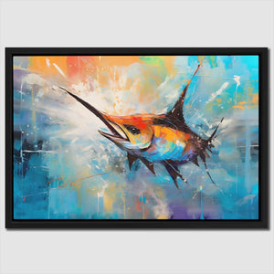Swordfish Splash - Luxury Wall Art
