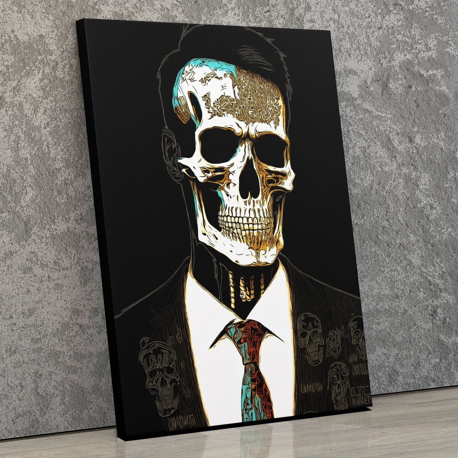 The Entrepreneur - Skeleton Canvas Wall Art
