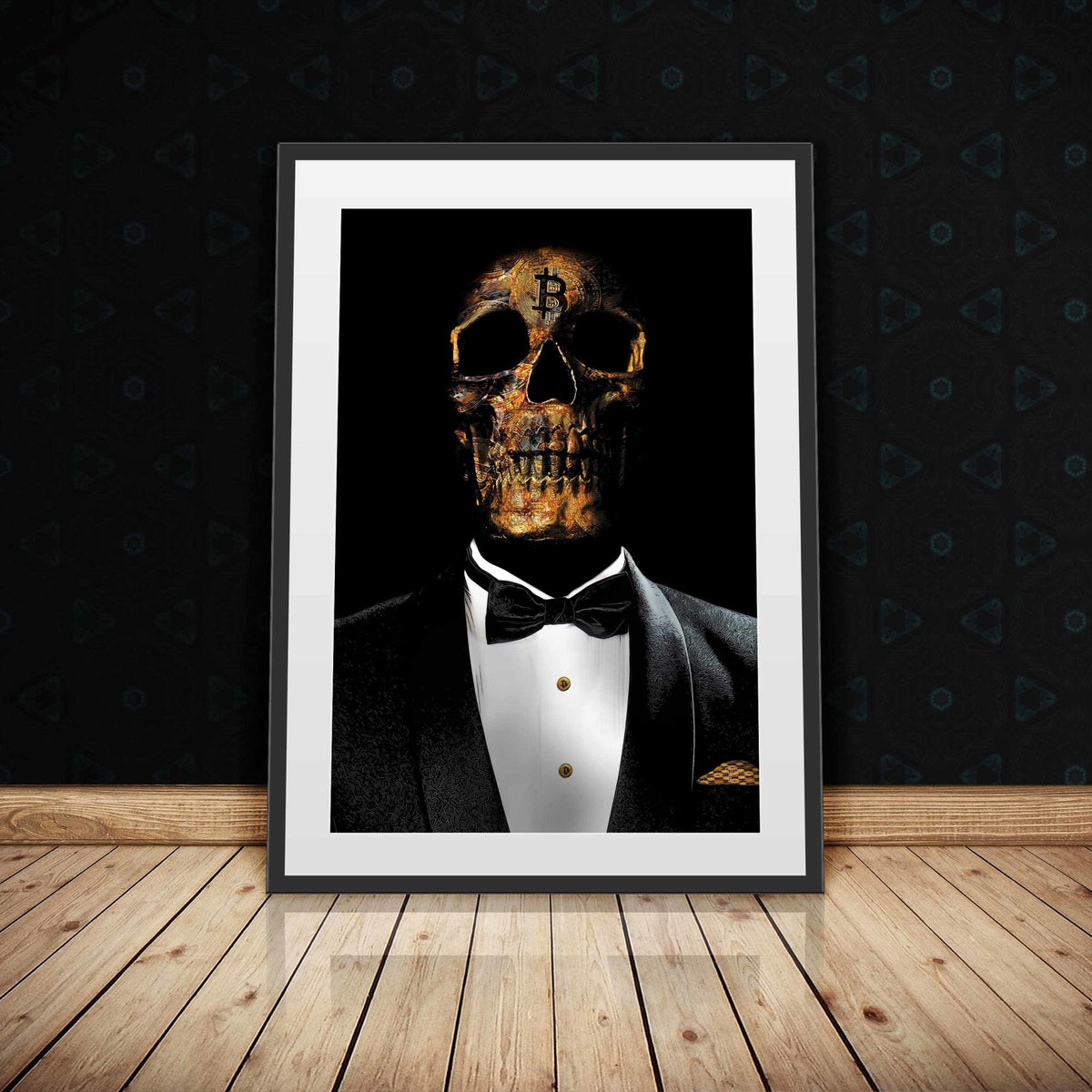 The Investor Skull Semi-gloss Print - Luxury Wall Art