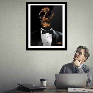 The Investor Skull Semi-gloss Print - Luxury Wall Art