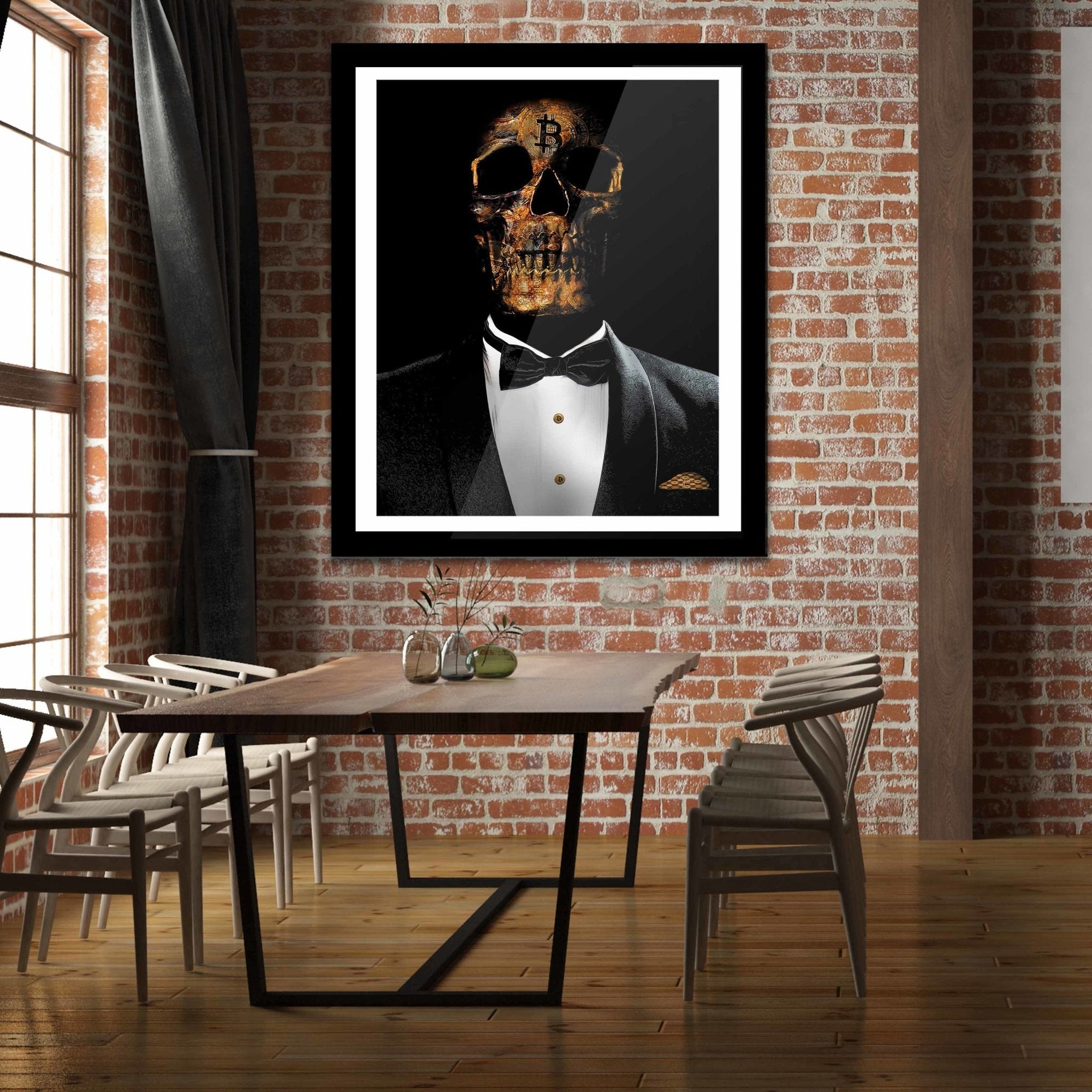 The Investor Skull Semi-gloss Print - Luxury Wall Art