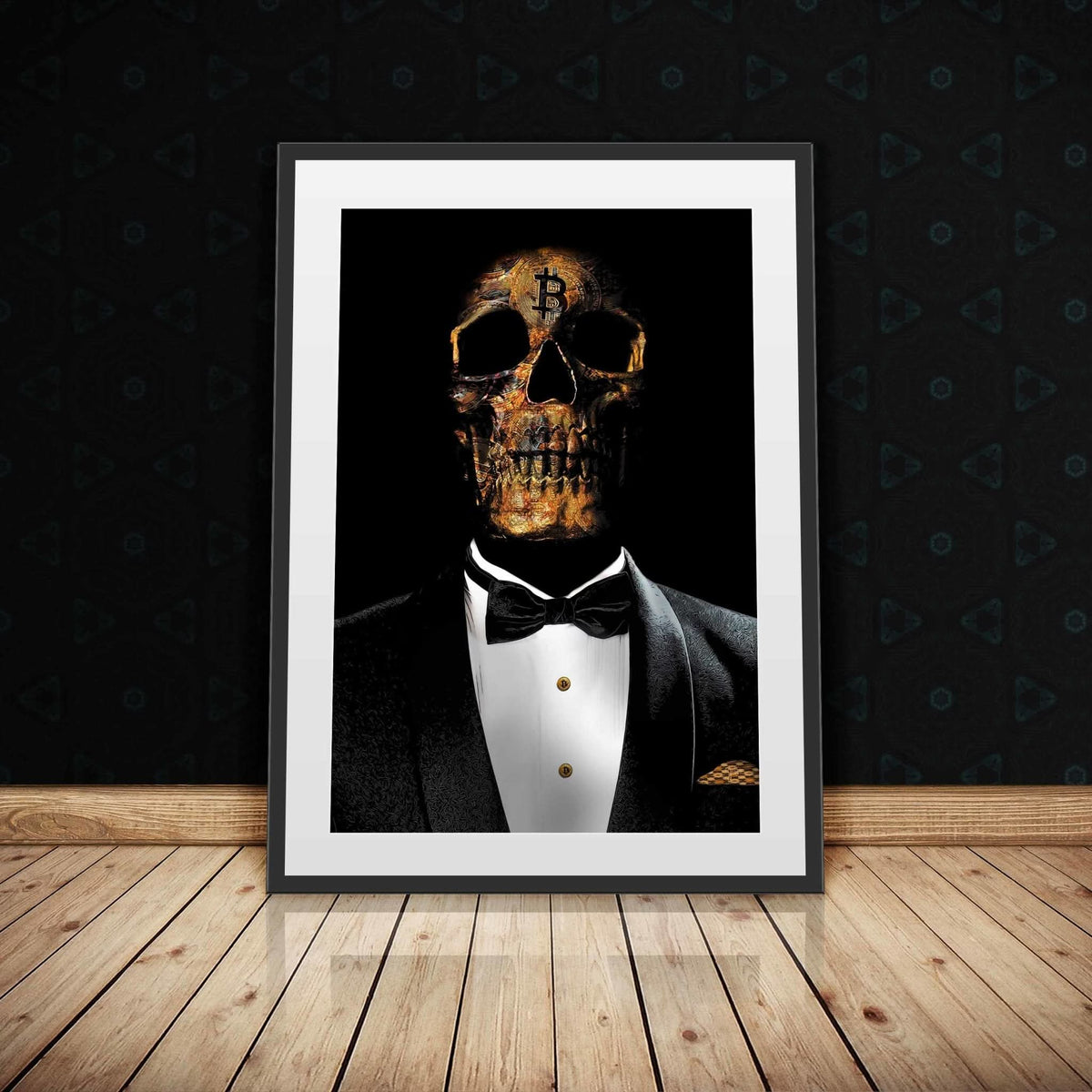 The Investor Skull Semi - gloss Print - Luxury Wall Art