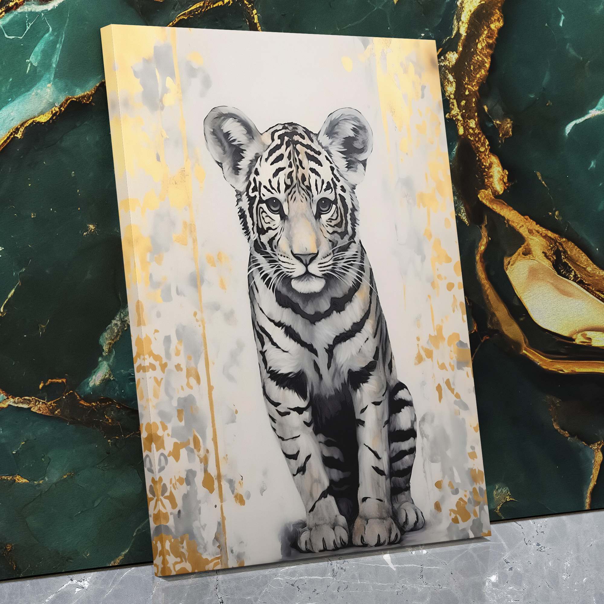 Tiger Cub's Prowl - Luxury Wall Art