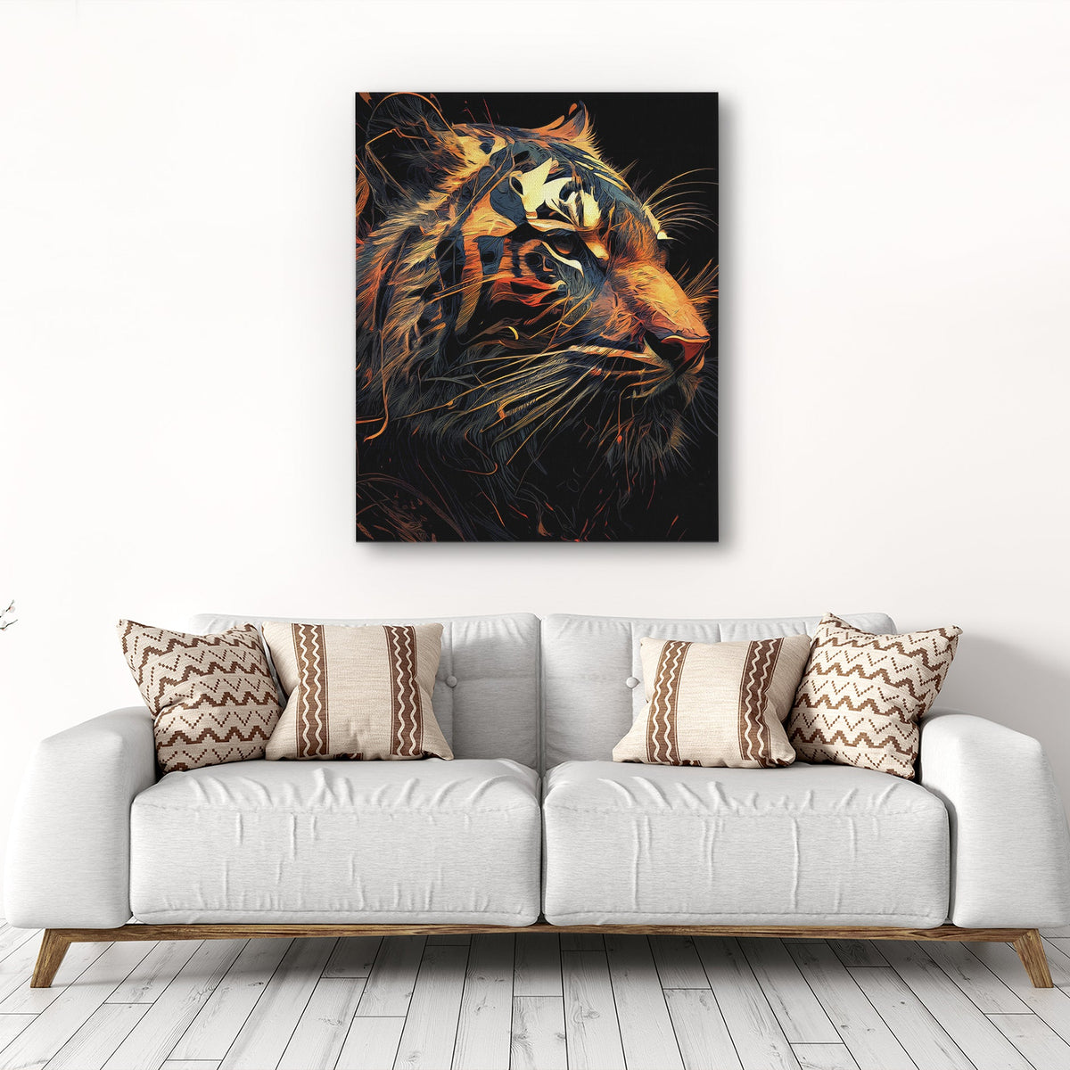 Tiger Paint: Breathtaking Abstract Tiger Art - Luxury Wall Art