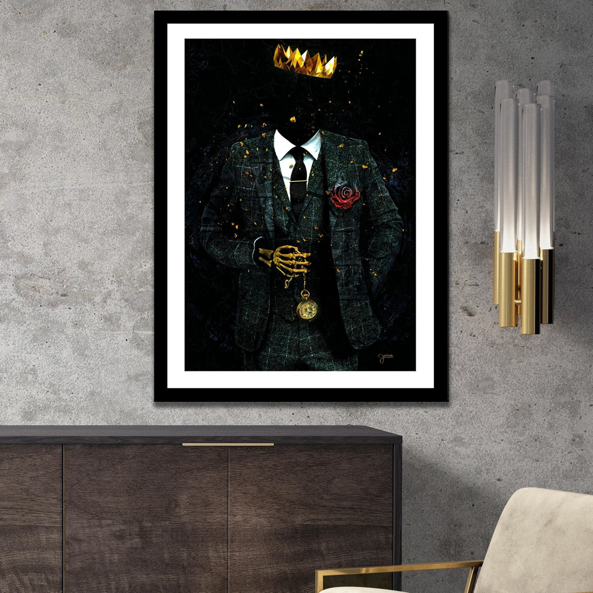 Timeless Skeleton King - Luxury Wall Art