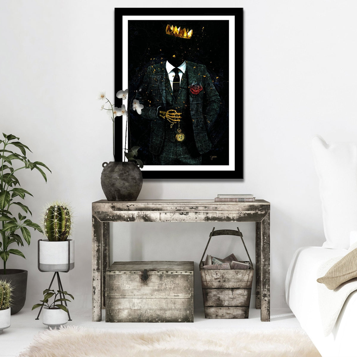 Timeless Skeleton King - Luxury Wall Art