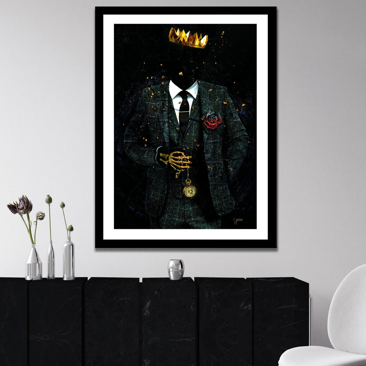 Timeless Skeleton King - Luxury Wall Art