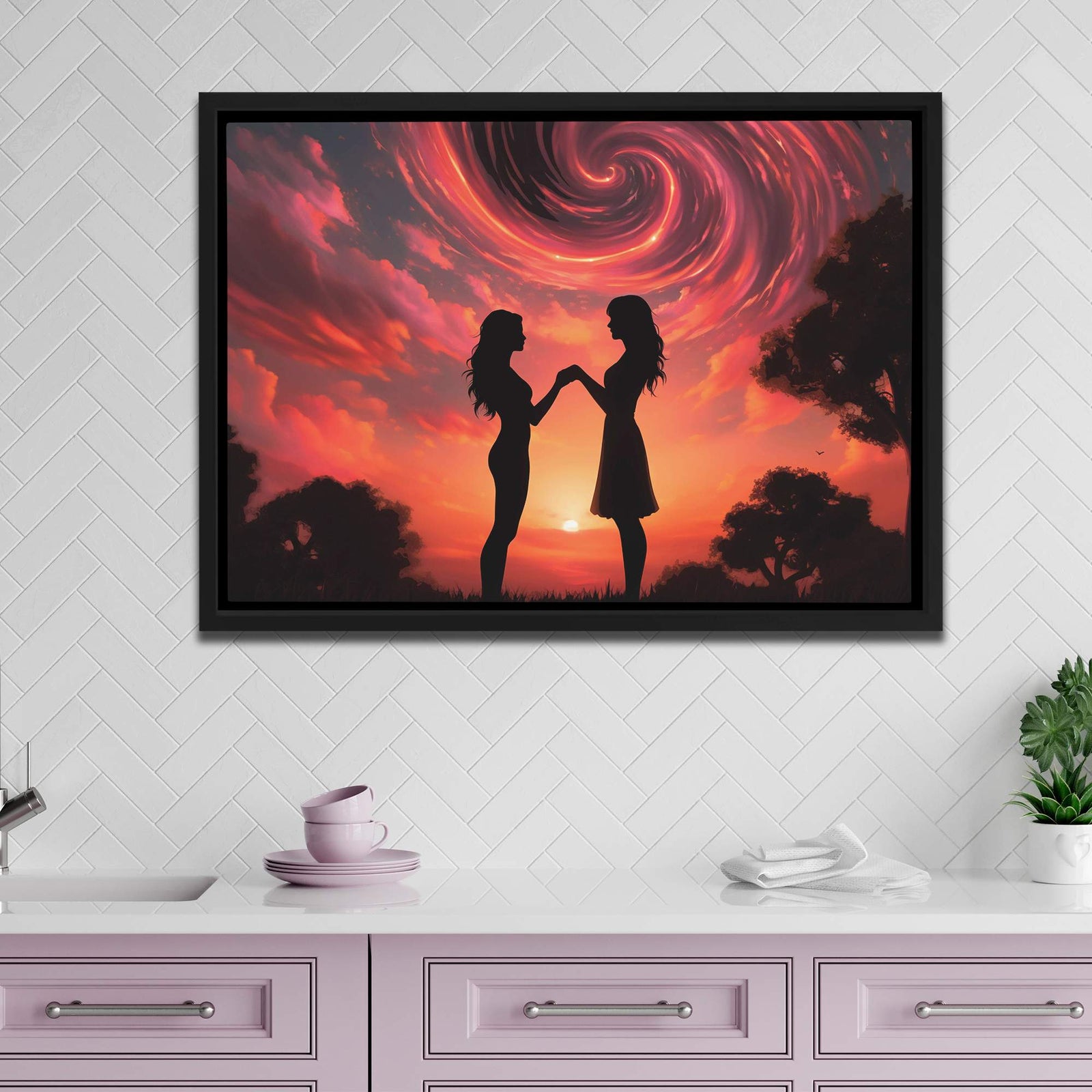 Tranquil Pink Sky - Luxury Wall Art