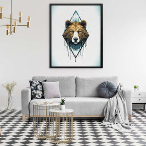 Turquoise Bear - Luxury Wall Art