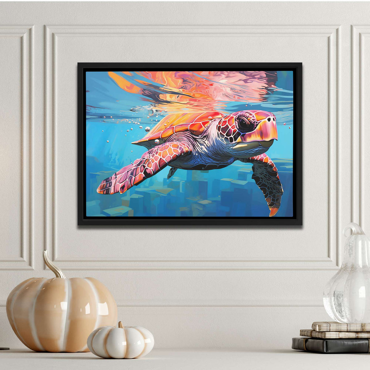Turtle in the Sea - Luxury Wall Art