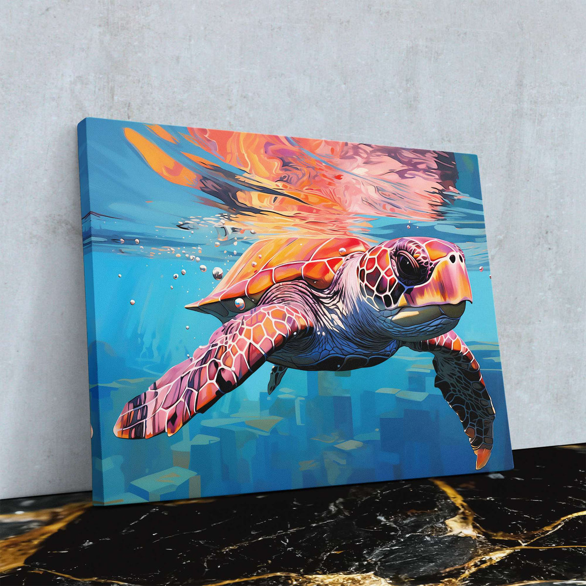 Turtle in the Sea - Luxury Wall Art