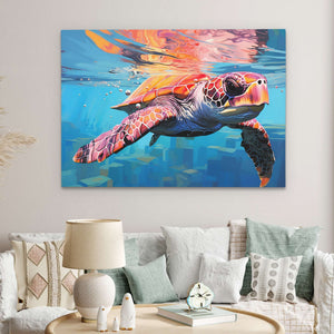 Turtle in the Sea - Luxury Wall Art