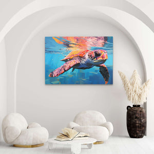 Turtle in the Sea - Luxury Wall Art