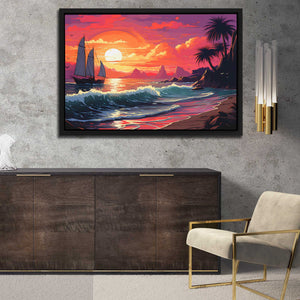 Vapor Sunset - Luxury Wall Art