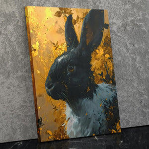 Velvet Gold Rabbit - Luxury Wall Art