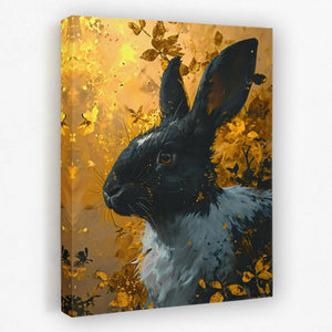 Velvet Gold Rabbit - Luxury Wall Art