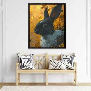 Velvet Gold Rabbit - Luxury Wall Art