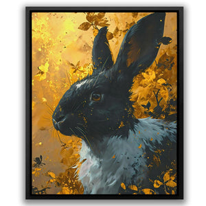 Velvet Gold Rabbit - Luxury Wall Art