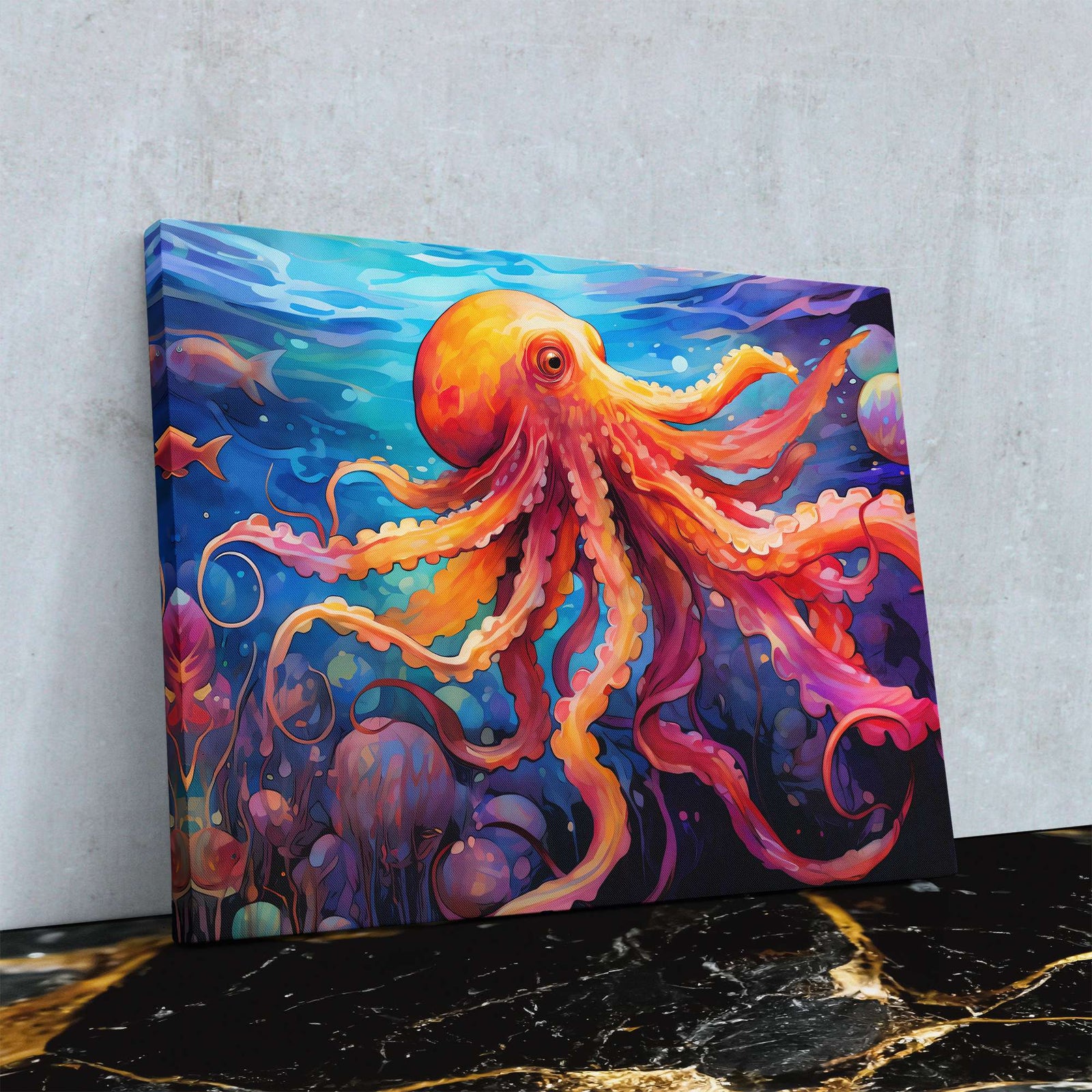 Watercolor Octopus - Luxury Wall Art