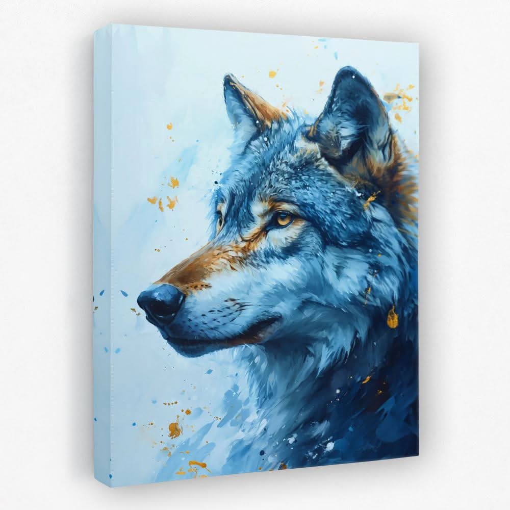 Watercolor Wolf - Animals Canvas Wall Art