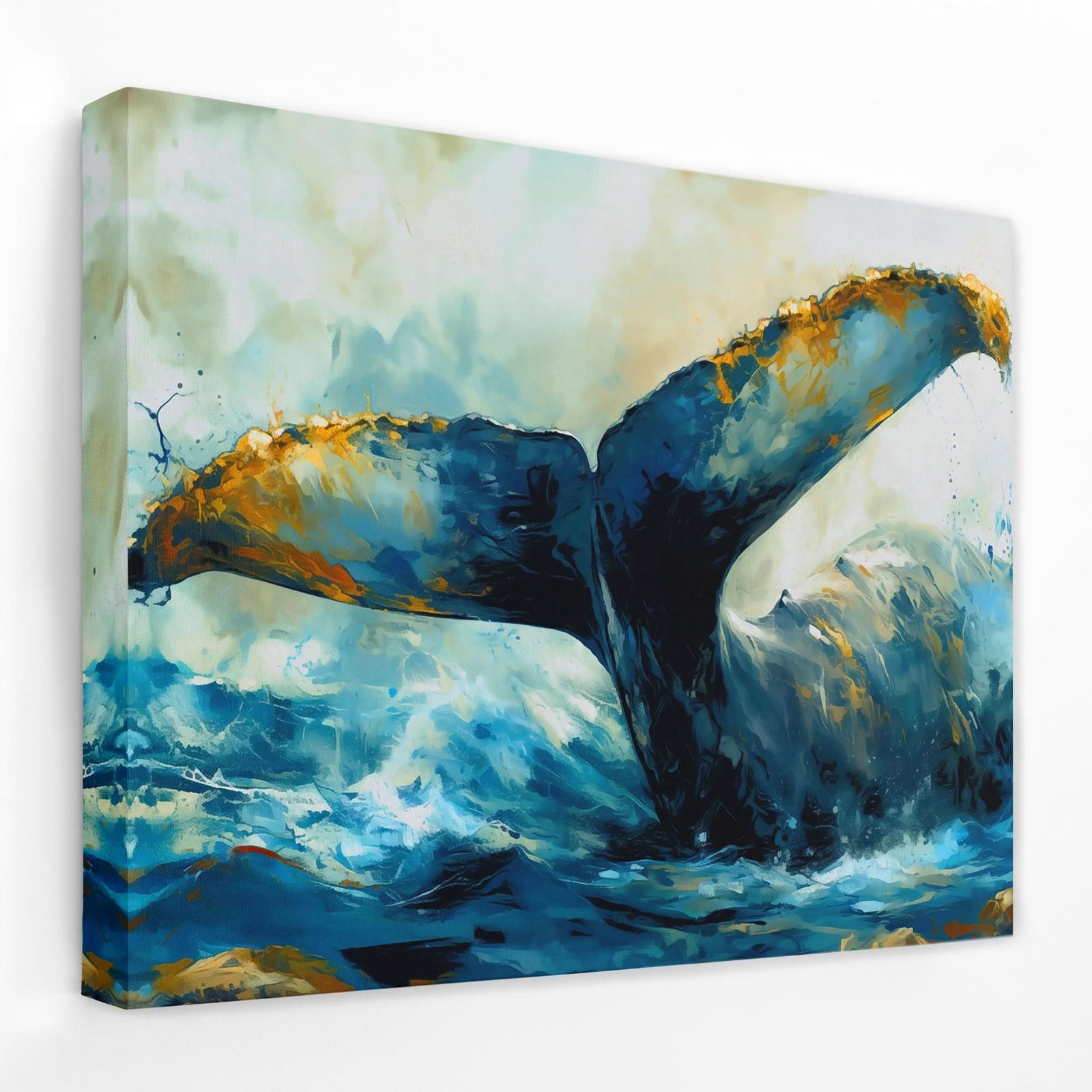 Whale Tail - Horizontal Canvas Wall Art