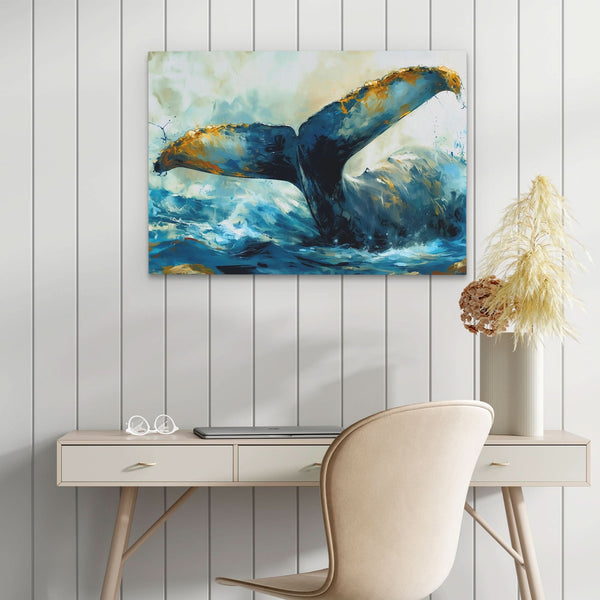 Whale Tail in a room