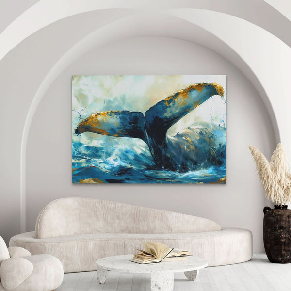 Whale Tail in a room