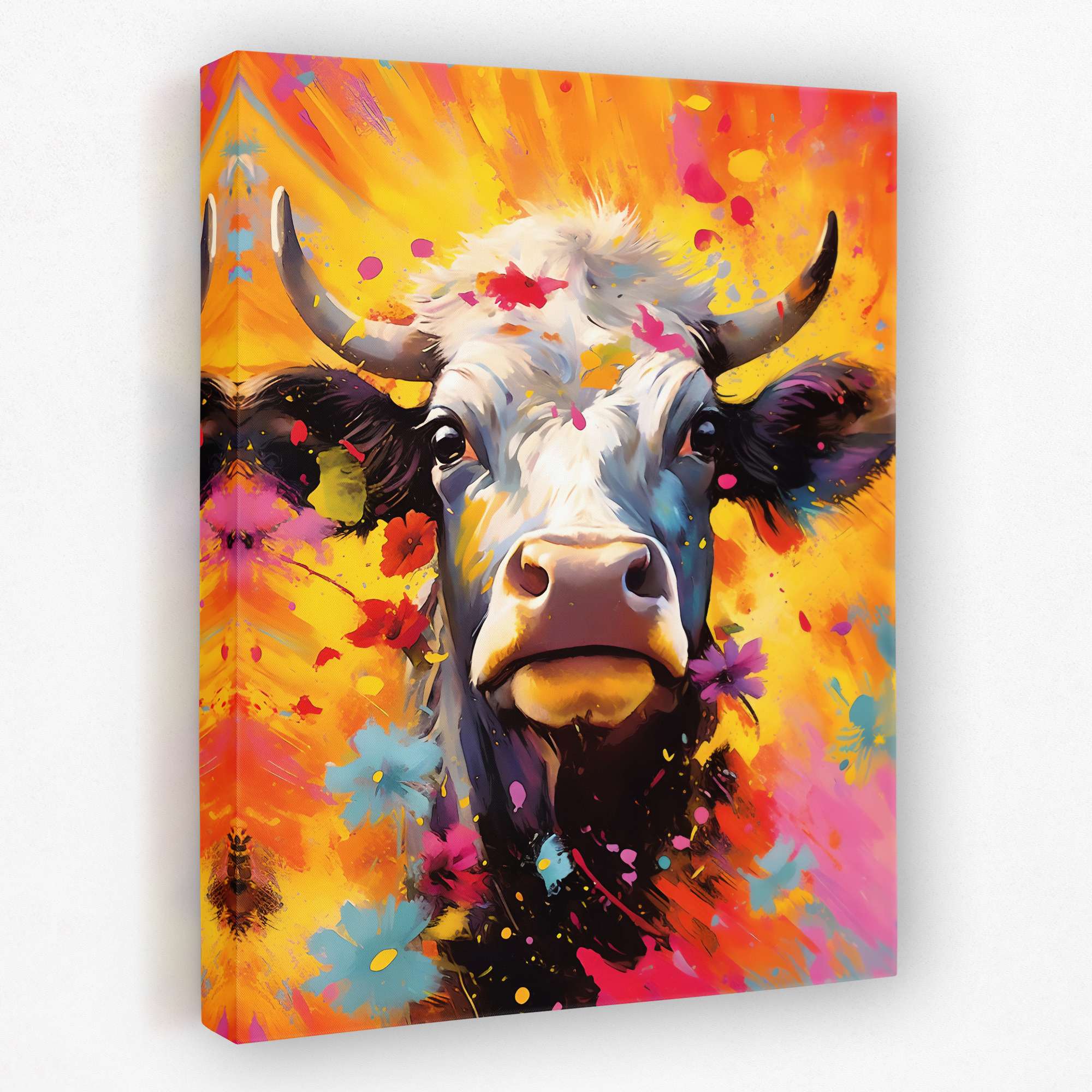 Whimsical Bovine Abstract Cow Art Print for Farms Luxury Wall Art