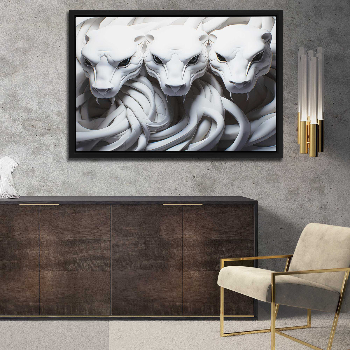 White Cobras - Luxury Wall Art