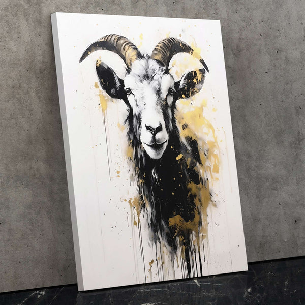 White Goat in a room