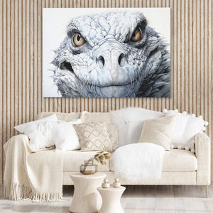 White Komodo Dragon - Luxury Wall Art