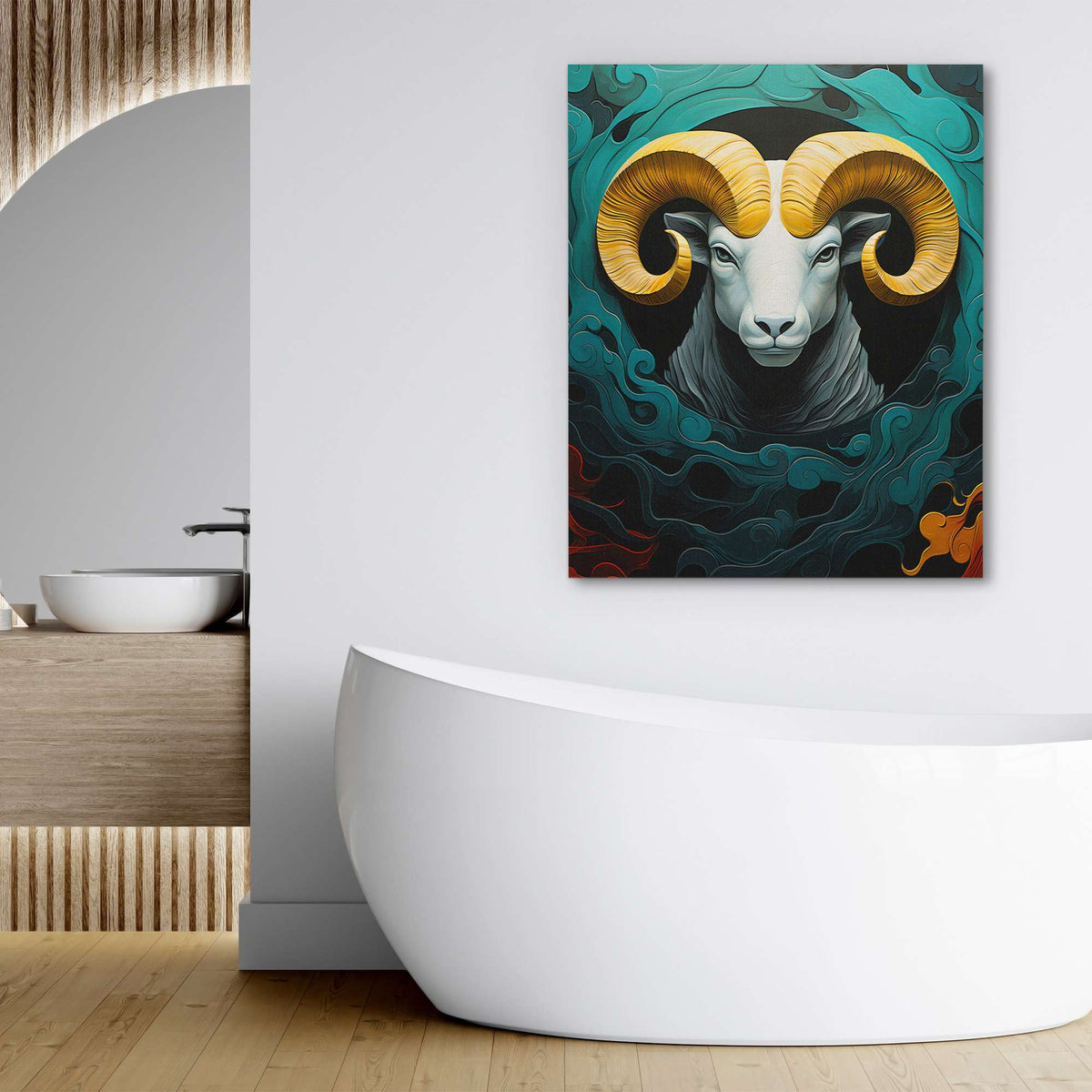 White Ram - Luxury Wall Art