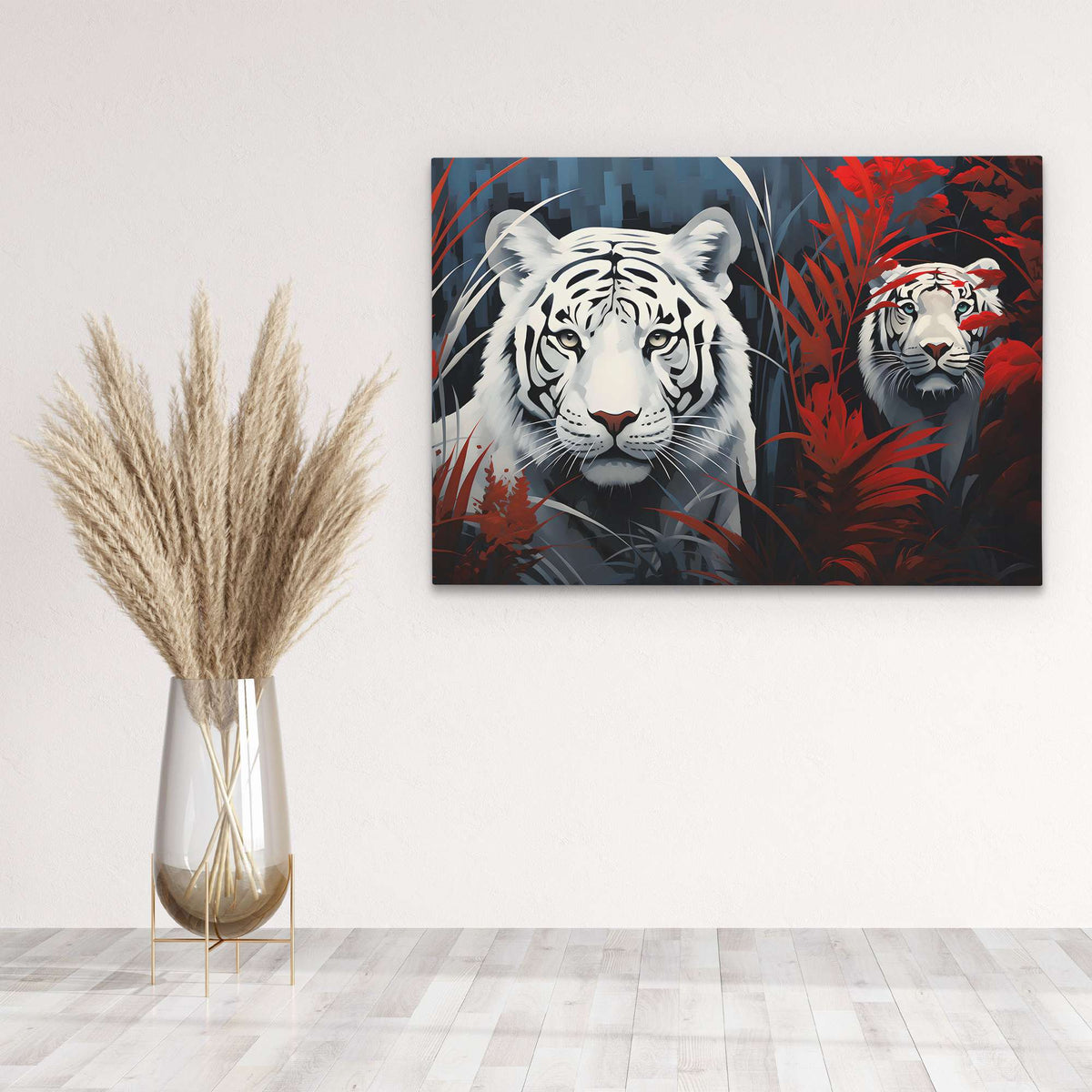 White Tiger Cubs - Luxury Wall Art